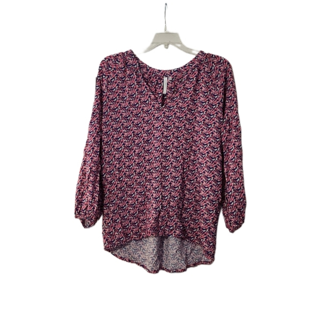 RockPaperFlower   Women's   Size L    Tunic Top  Blue & Pink (Multicolor)